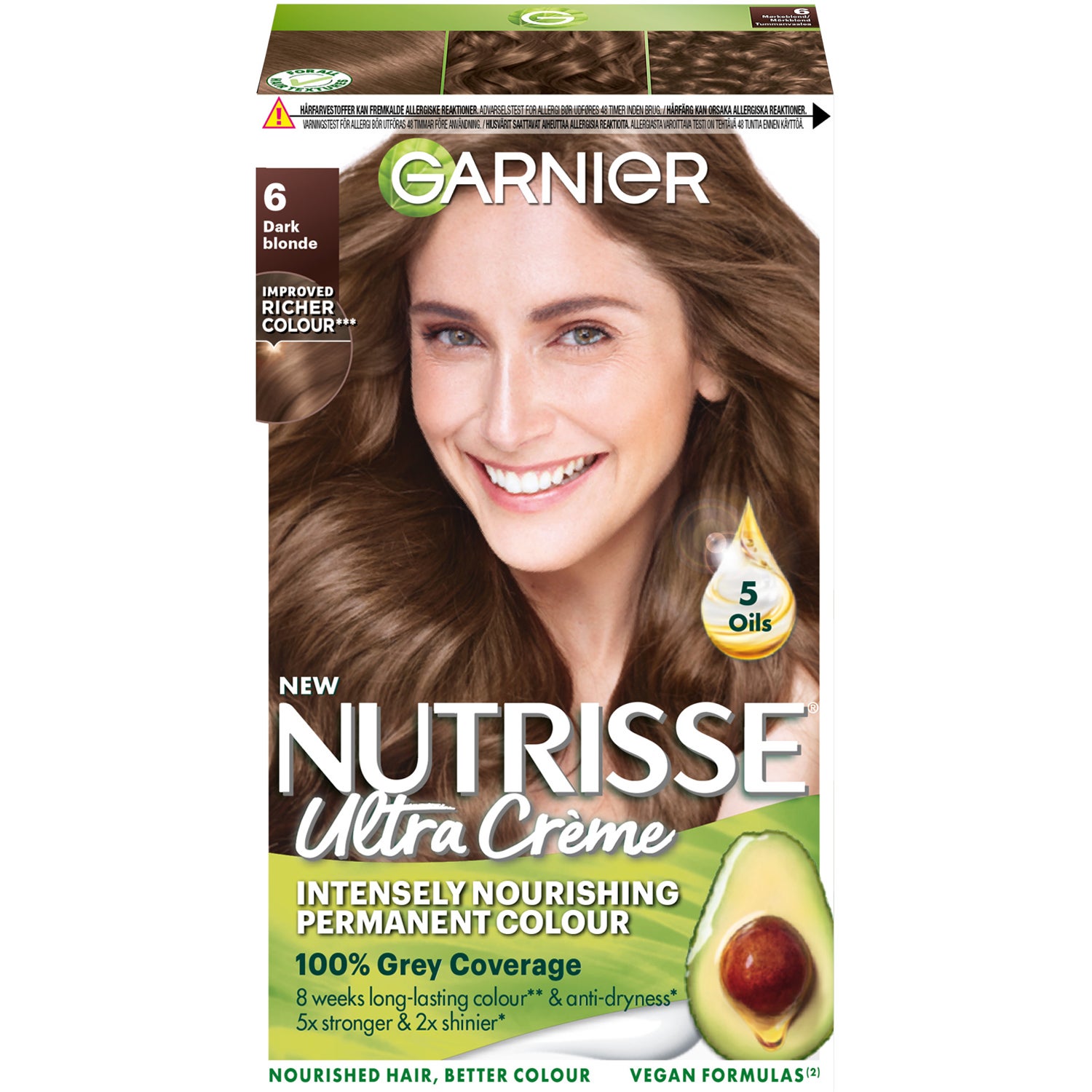 Garnier Nutrisse Cream 6.0 Light Brown - 1 pcs