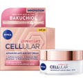 Nivea Expert Lift Cellular anti-age dagkräm med hyaluronsyra i vit glasburk med roseguldfärgat lock och rosa kartong.