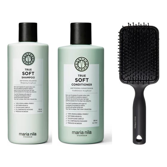 Soft Hair Essentials With Paddle Brush