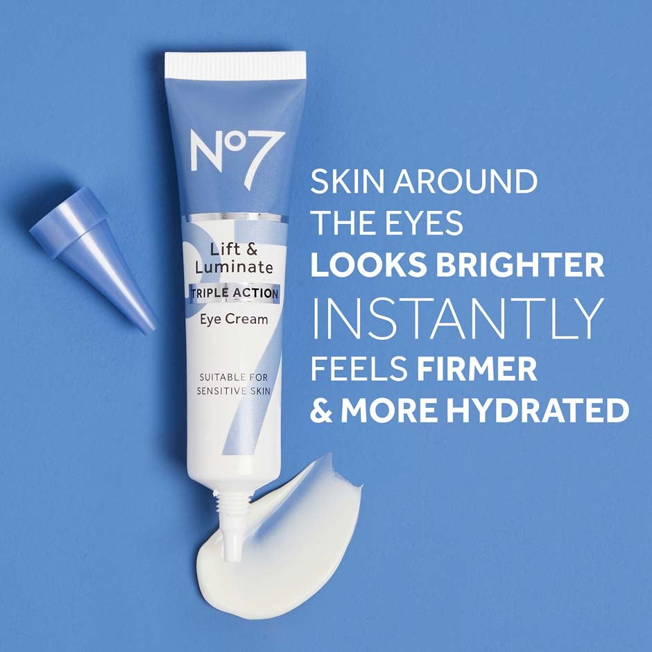 No7 Lift & Luminate Triple Action Eye Cream Suitable For Sensitive