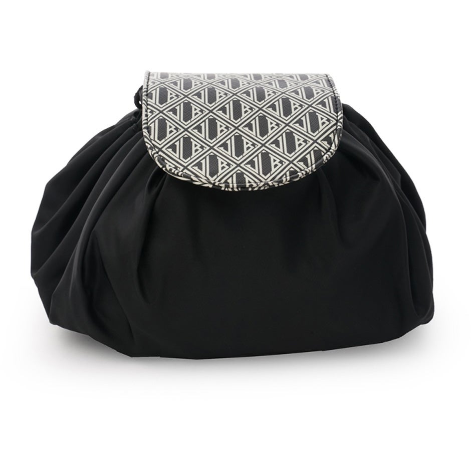Ceannis JLB Round Drawstring Bag M Black-White 27x16x17 cm pcs 1