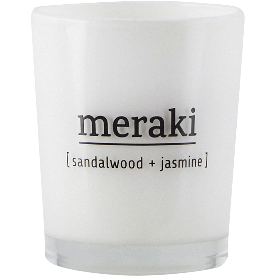 Sandalwood & Jasmine Scented Candle, Meraki Doftljus