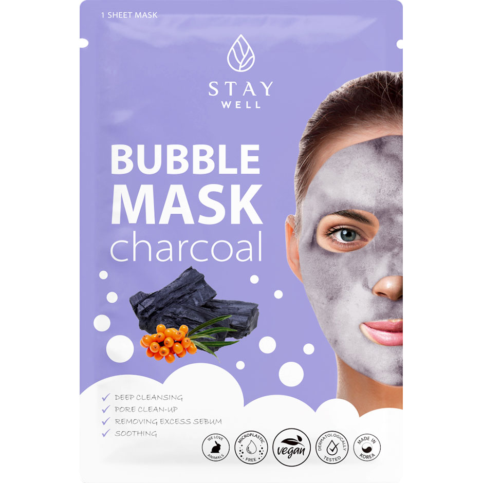 Deep Cleansing Bubble Mask Charcoal, Stay Well Ansiktsmask