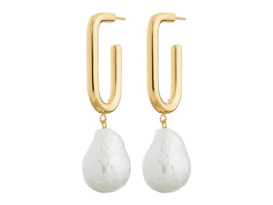 Trellis Pearl Gold Ear