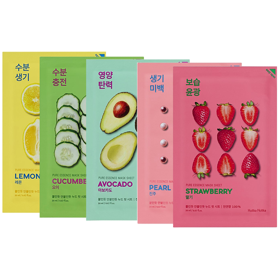 K-Beauty Sheet Masks, Holika Holika Set / Boxar