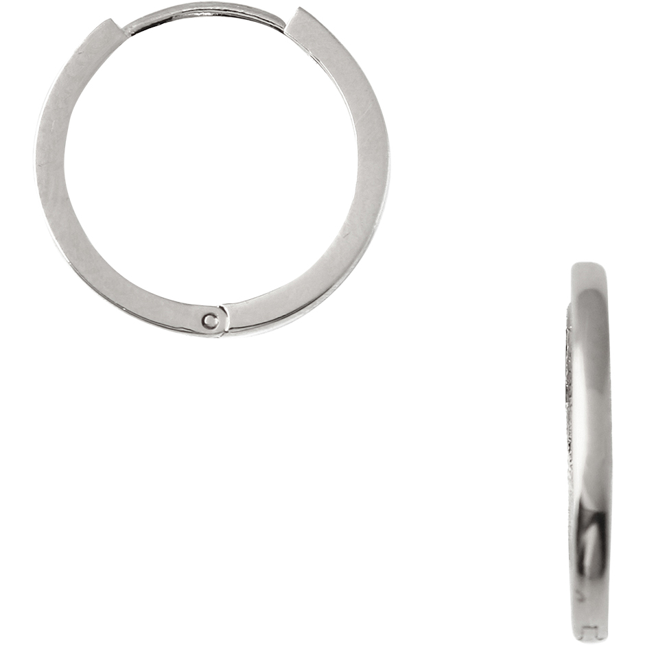 Clean Metal Huggie Hoops 17mm Earrings