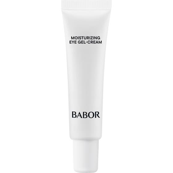 Babor Skinovage Moisturizing Eye Gel-Cream återfuktande ögonkräm i vit tub som ger fukt och motverkar mörka ringar