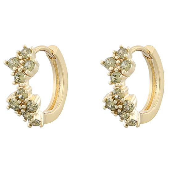 London ring ear gold/olive