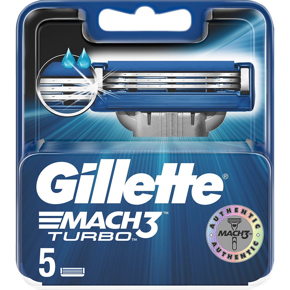 Gillette Mach3 Turbo Razor Blades 5 Pcs - pcs 5