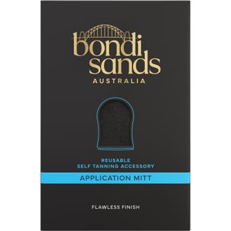 Bondi Sands Reusable Self-Tan Application Mitt brun utan sol appliceringshandske i svart förpackning med guldlogo