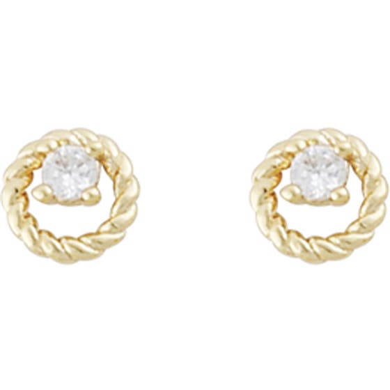 Exibit small ear gold/clear