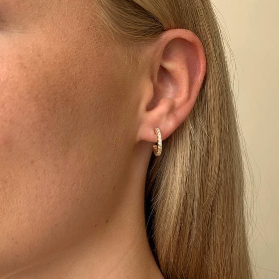 Clarissa Small Oval Ear Gold/Clear