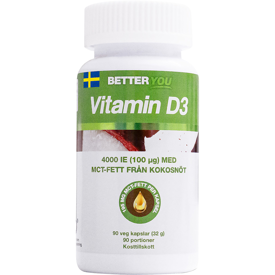 Vitamin D3 4000 IE + Kokosolja, Better You Kosttillskott