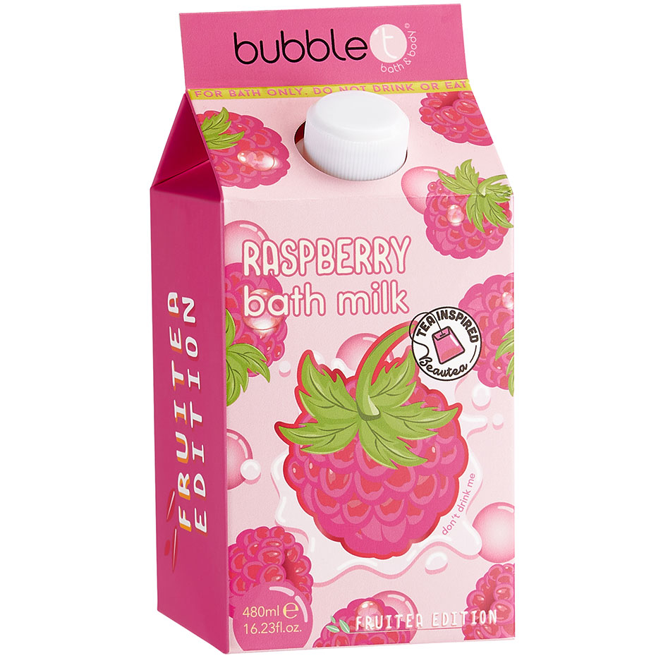 Fruitea Raspberry Bath Milk, 480 ml BubbleT Badskum & Badsalt