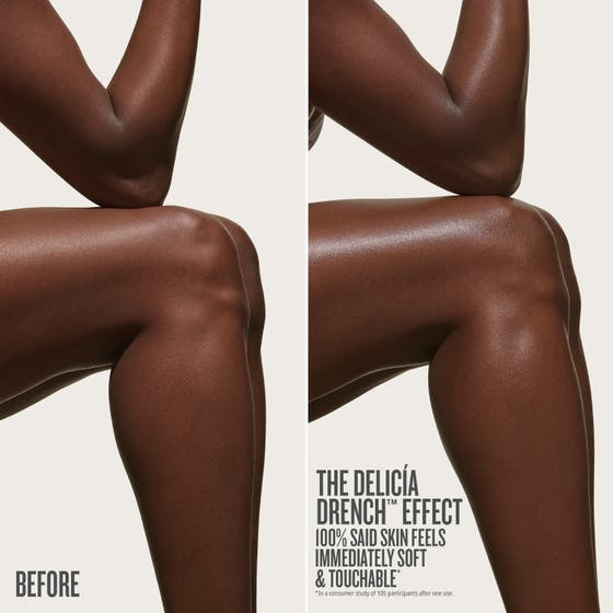 Sol de Janeiro Delicia Drench Body Butter 240 ml body butter för extremt torr hud visar en krämig textur i lila burk.