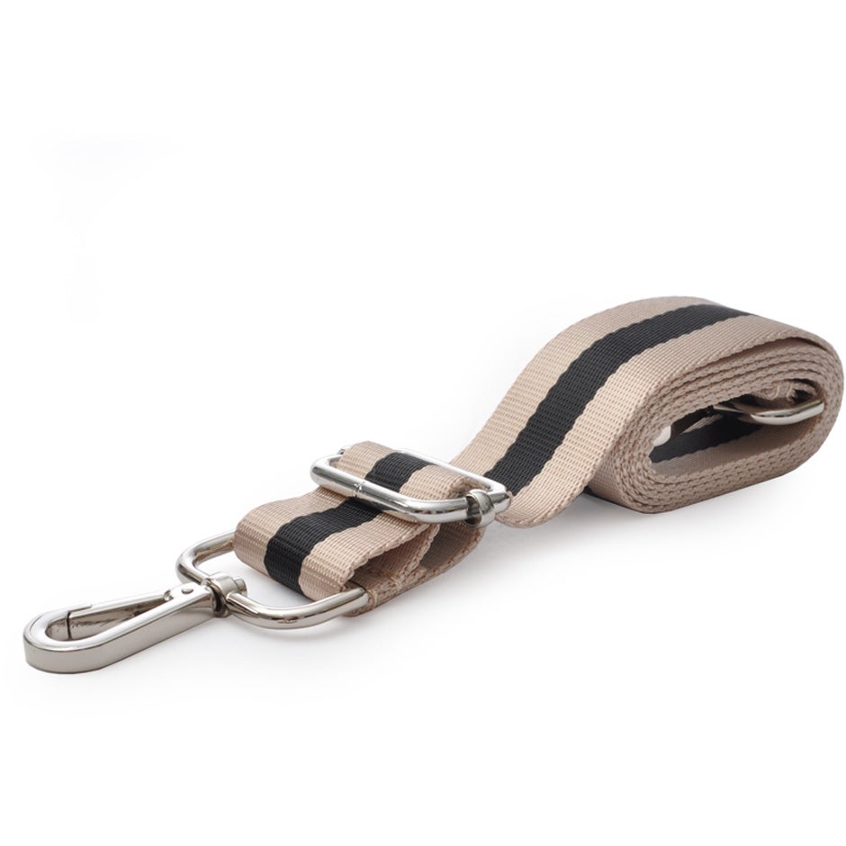 Ceannis Shoulder Strap in Black/Sand Webbing Silver)Black/Sand