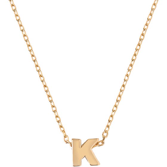 Gold Plated Initial K Necklace Giftbox