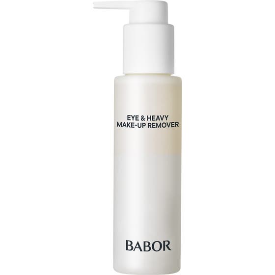Babor Eye & Heavy Make-up Remover 100 ml sminkborttagning ögon i en vit frostad flaska med vit pump