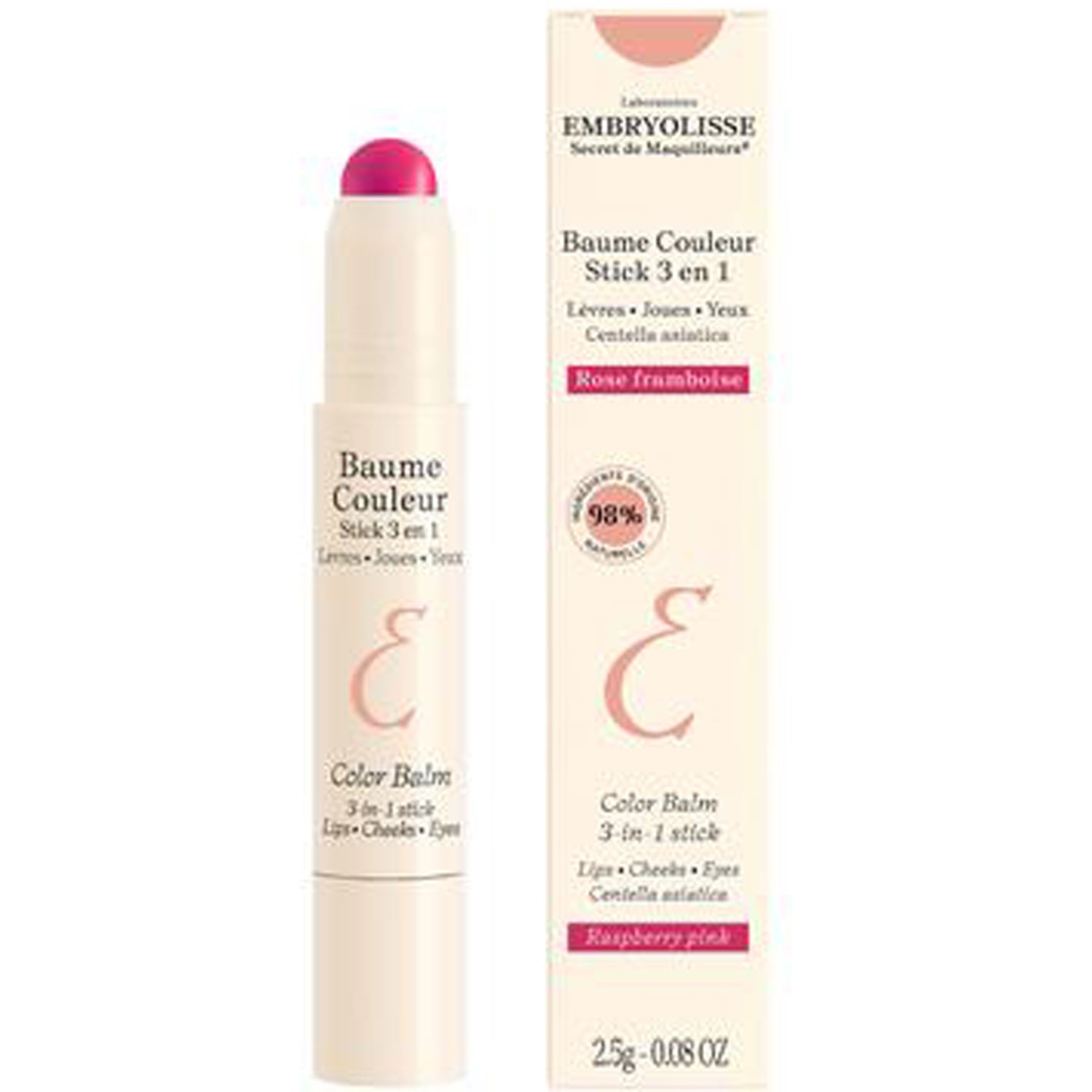 Embryolisse Color Balm 3-In-1 Stick Raspberry Pink 2,5 g