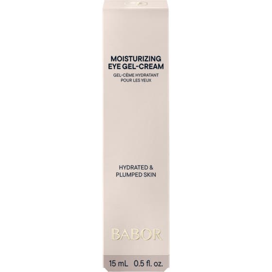 Babor Moisturizing Eye Gel Cream 15 ml babor återfuktande ögonkräm i vit ytterförpackning för fuktfattig hud