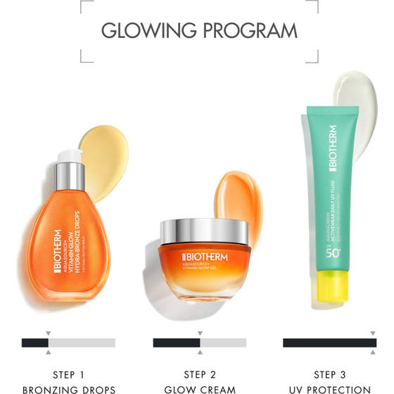 Biotherm Aquasource Vitamin Glow 50 ml lystergivande hudvårdskit med serum, ansiktskräm och solskydd