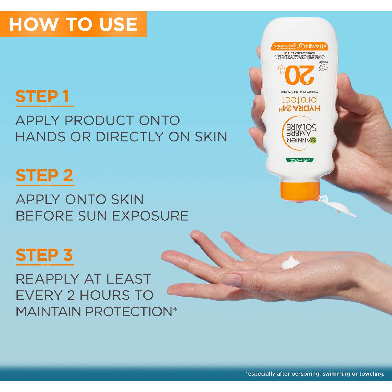 Ambre Solaire Hydra 24H Protect Sun Protecting Milk SPF20