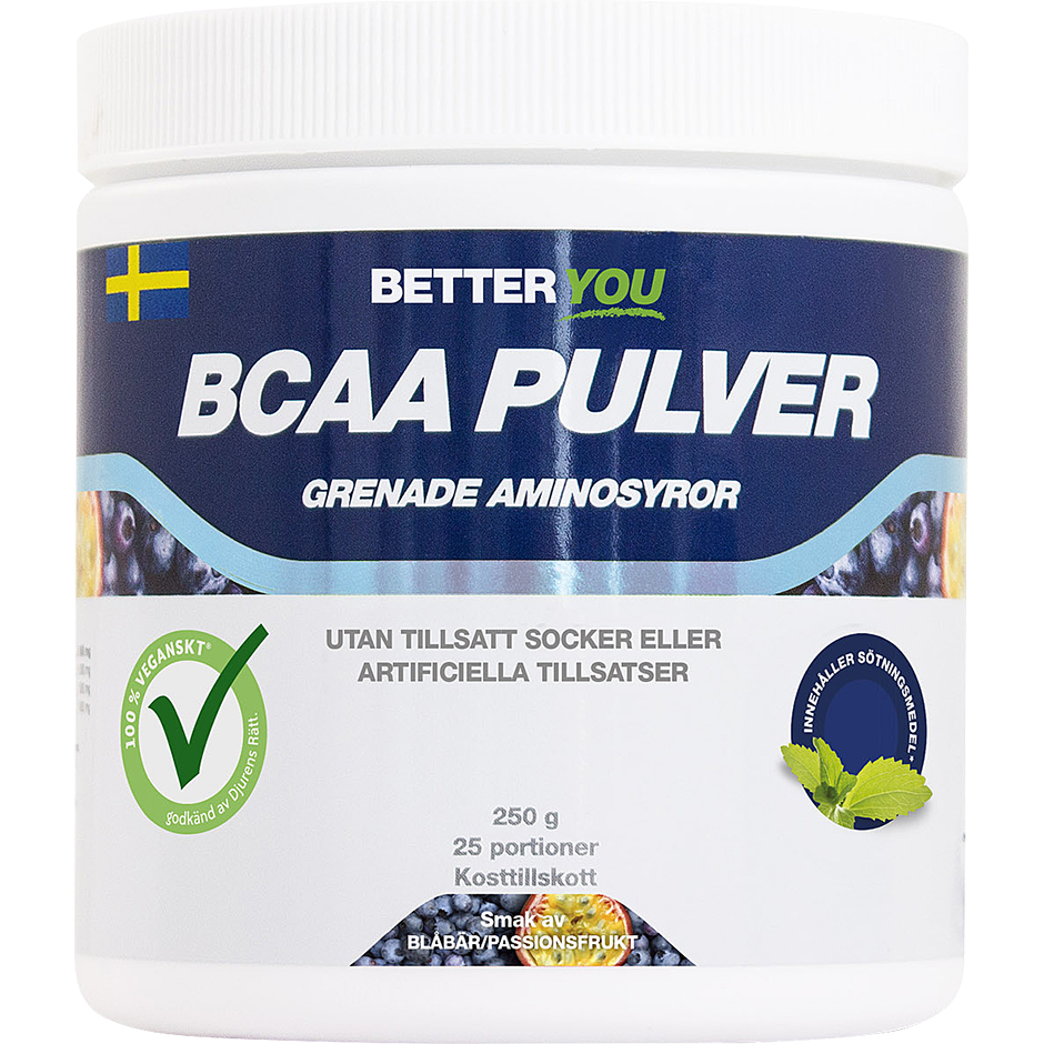 Naturligt BCAA Pulver Passion/Blåbär, 250 g Better You Kosttillskott