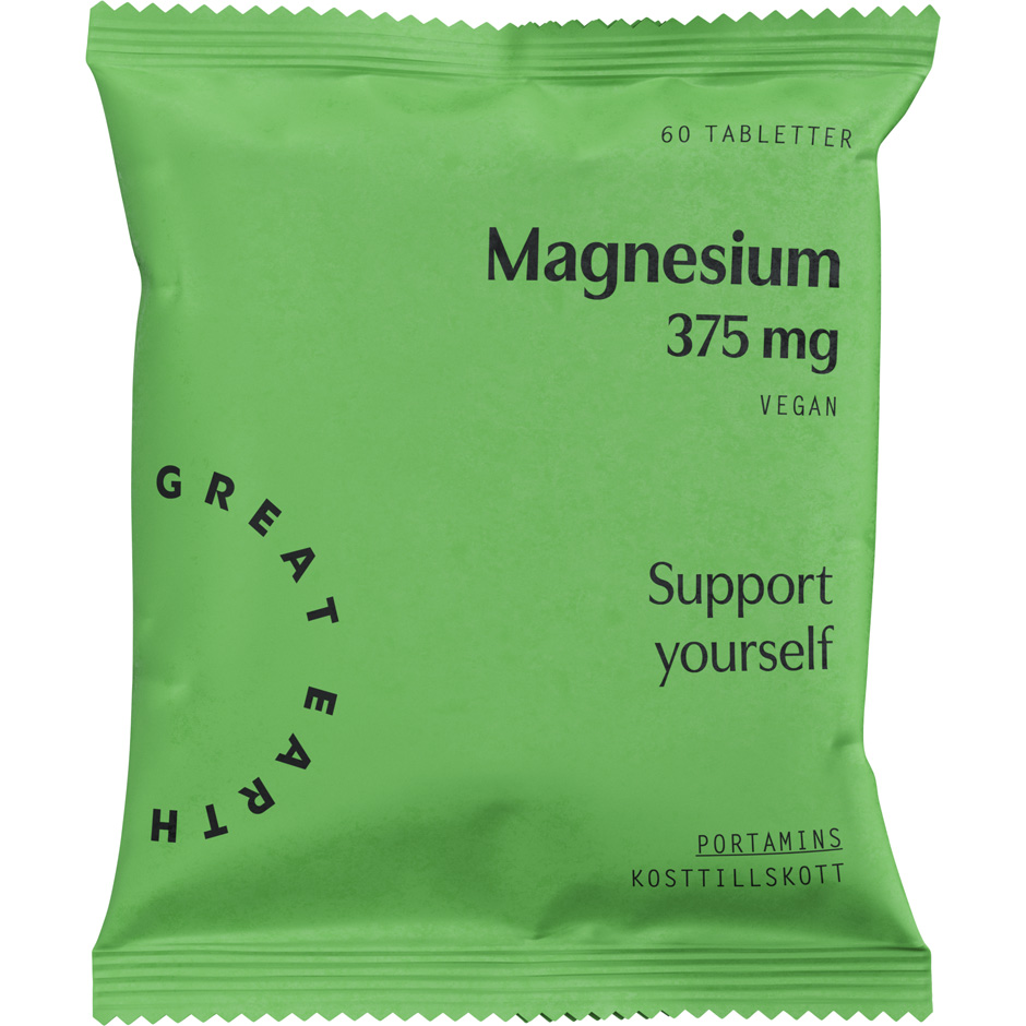 Magnesium 375 mg, 60 pcs Great Earth Kosttillskott
