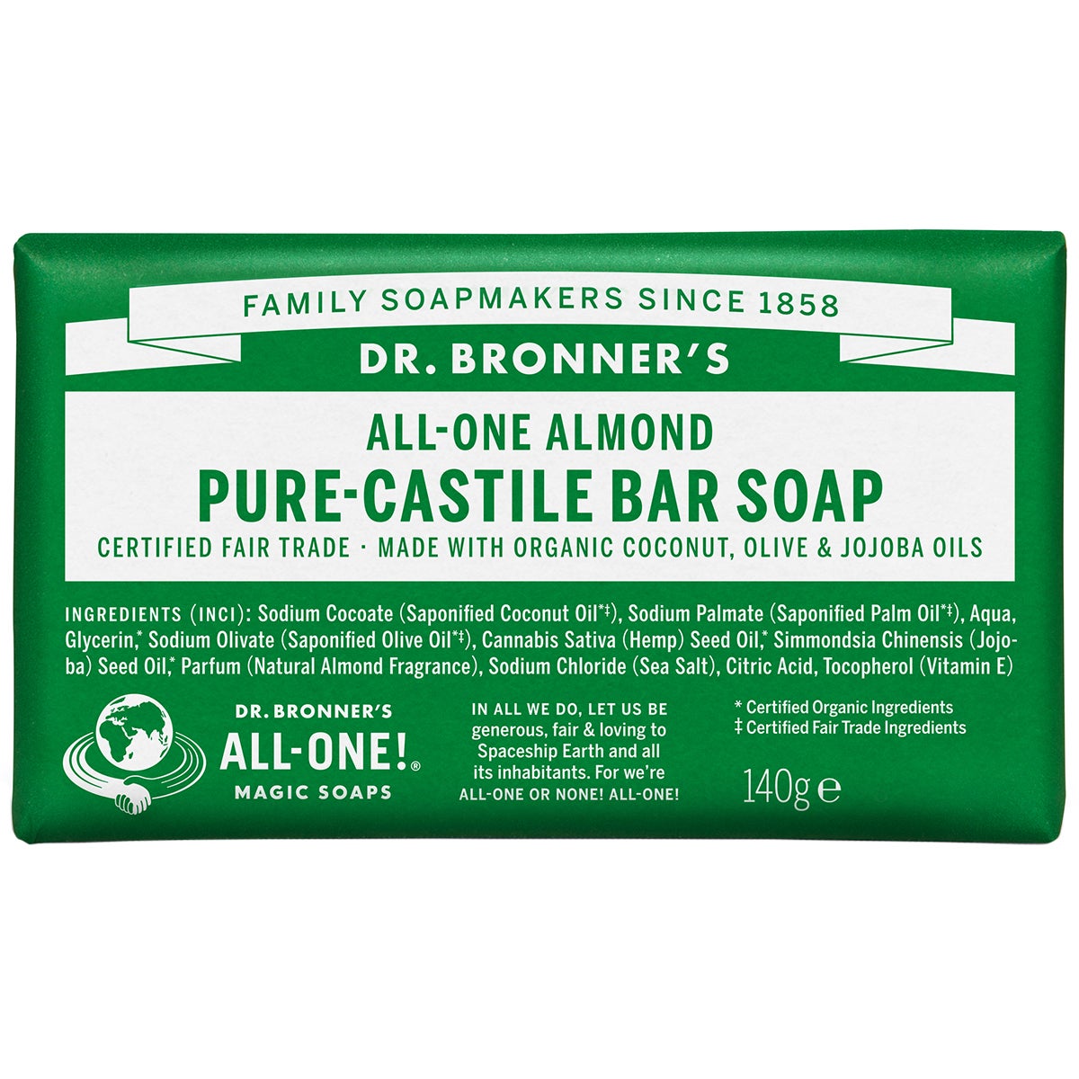 Dr-Bronner's Bar Soap Almond 140 g