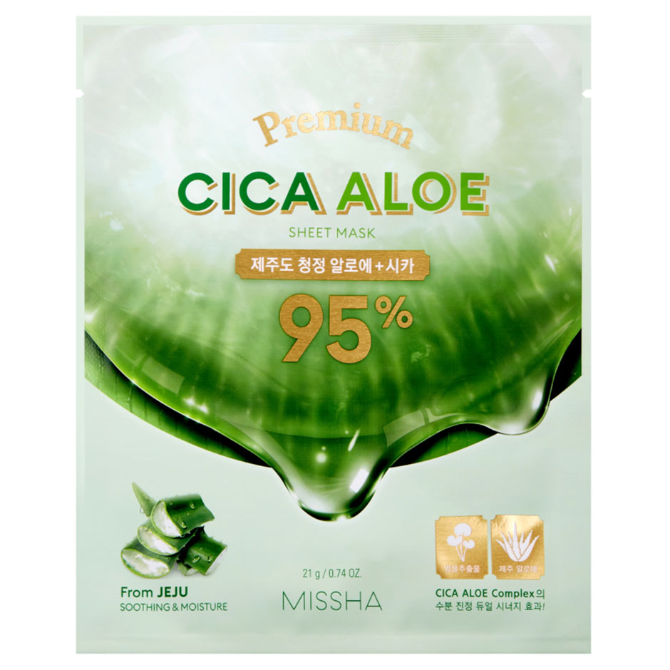 Premium Cica Aloe Sheet Mask, MISSHA Ansiktsmask