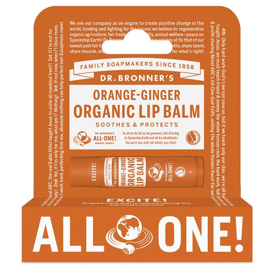 Orange-Ginger Organic Lip Balm Hang Pack
