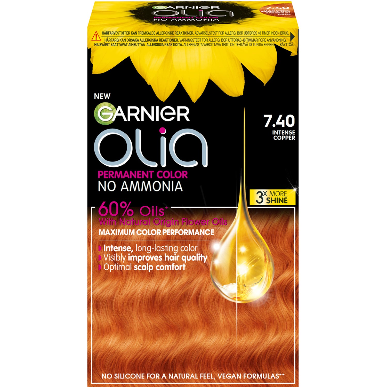 Olia 1.0 Night Black,  Garnier Alla hårfärger