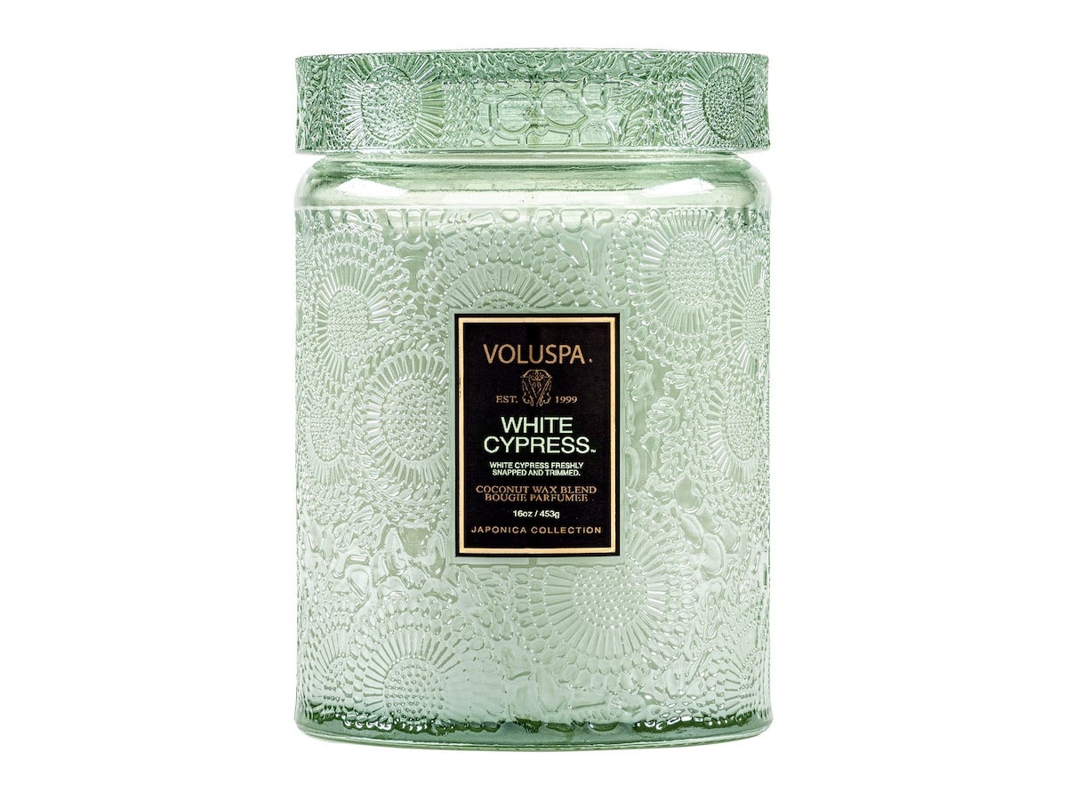 Voluspa White Cypress  Large Glass - 453 g