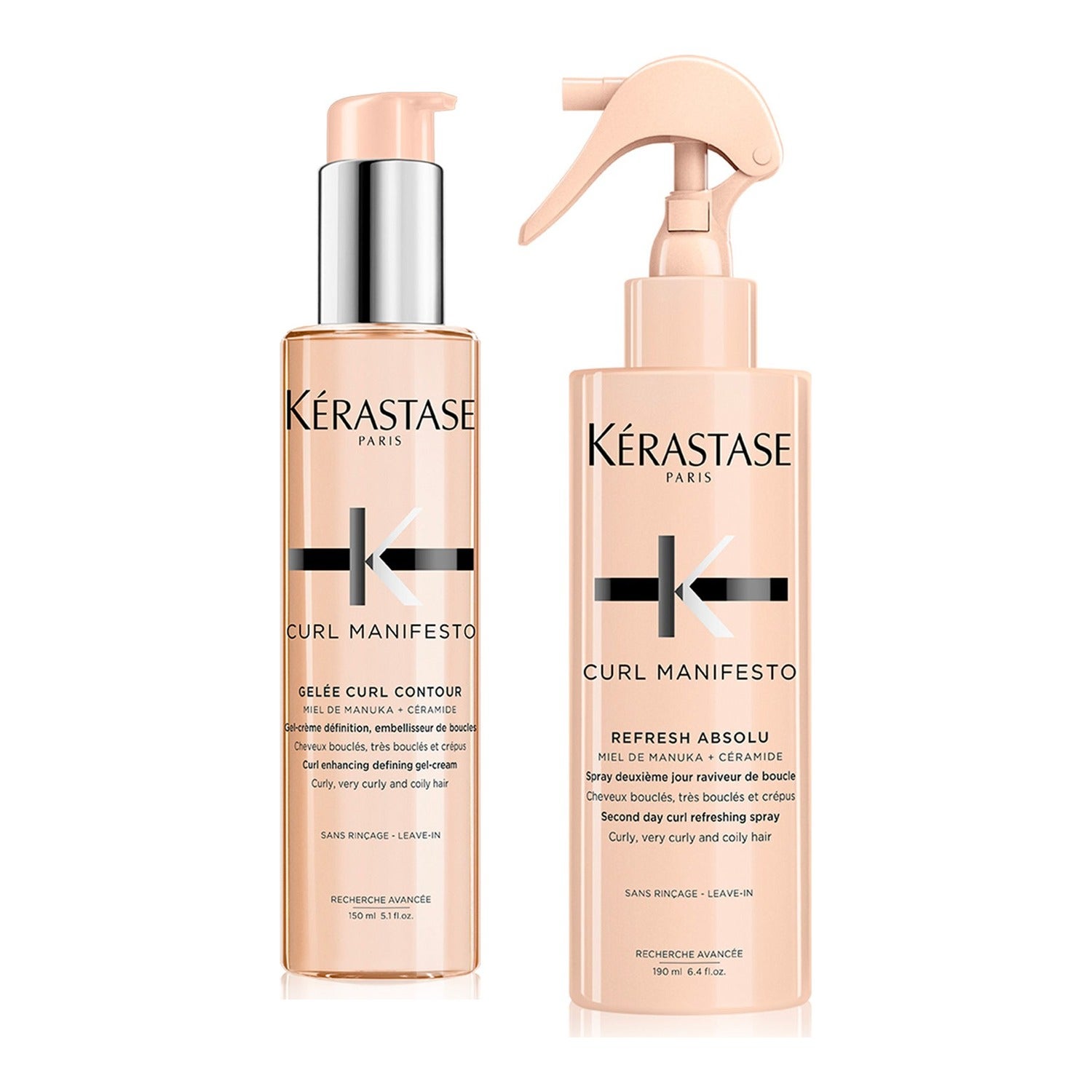 Kérastase Curl Manifest Duo Refresh Leave-in 190 ml + Contour Leave-in 150 ml - 340 ml