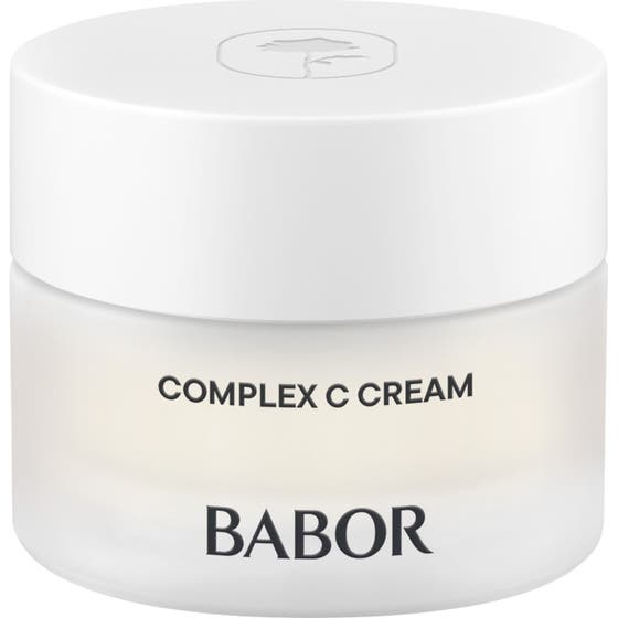 Babor Complex C Cream vitamin c antiåldrande ansiktskräm i en burk av frostat glas med vitt lock