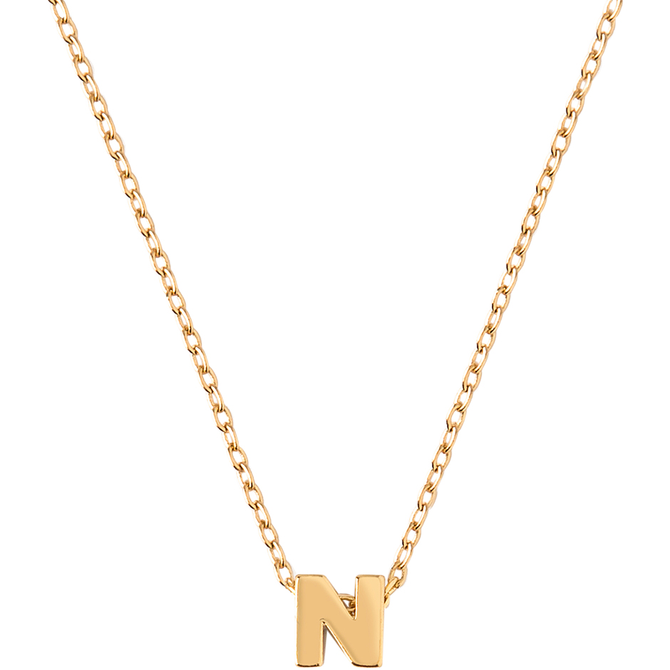 Gold Plated Initial N Necklace Giftbox