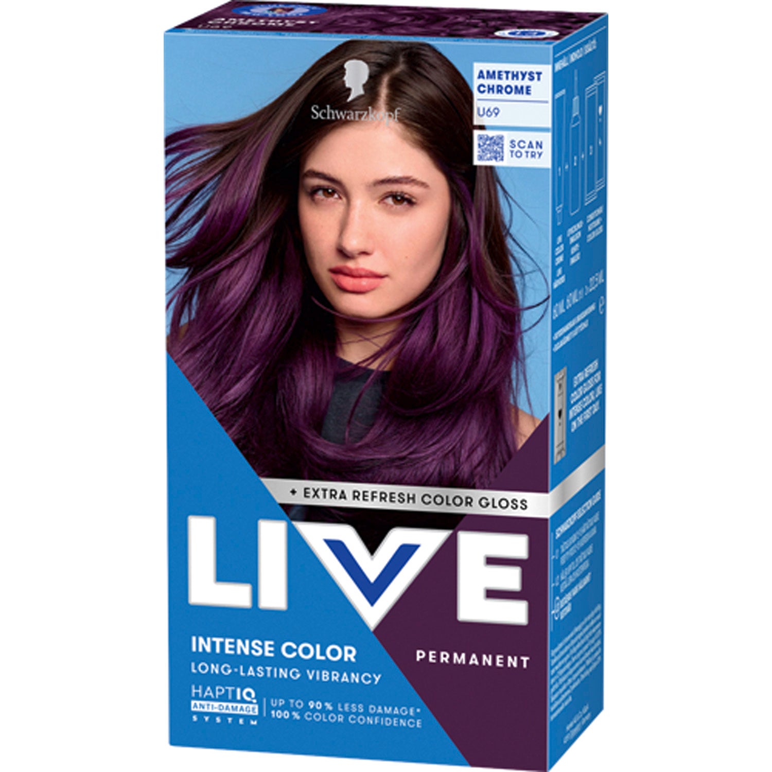 Schwarzkopf Schwarzkopf Live Intense Color U69 Amethyst Chrome - 142 ml parfym
