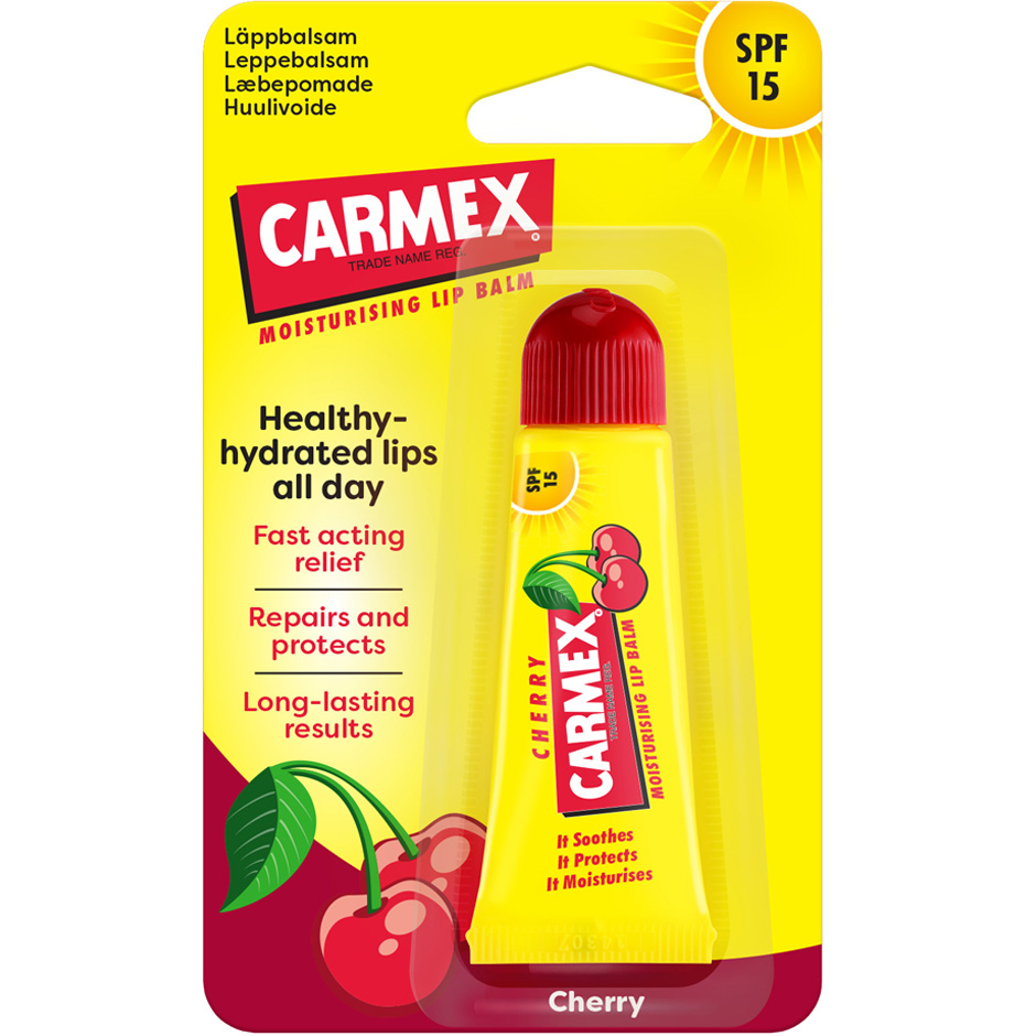 Carmex Cherry Tube, 10 g Carmex Läppbalsam & Läppskrubb