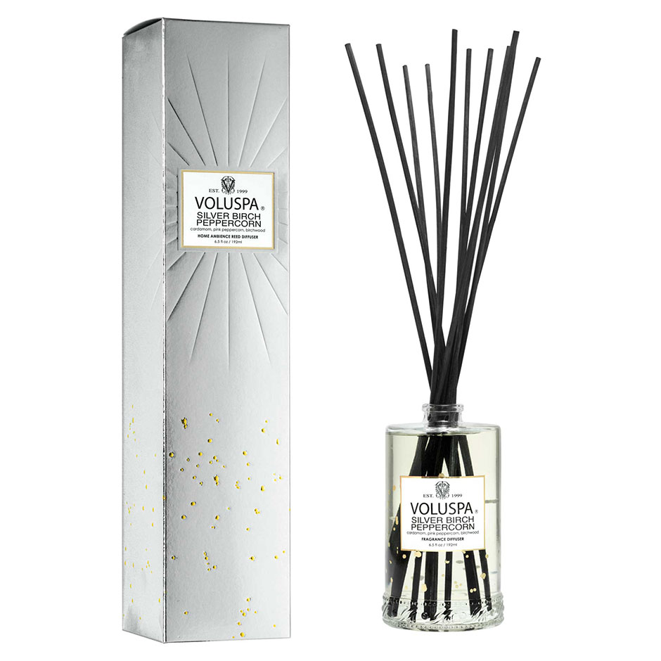 Reed Diffuser Silver Birch Peppercorn, 192 ml Voluspa Doftpinnar & Rumsdoft