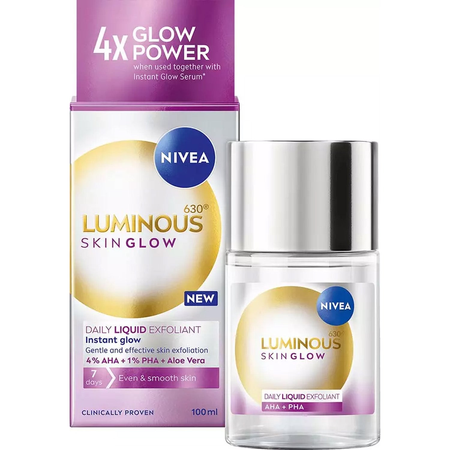 Nivea NIVEA Exfoliator Luminous630 Skin Glow Daily Liquid 100 ml parfym