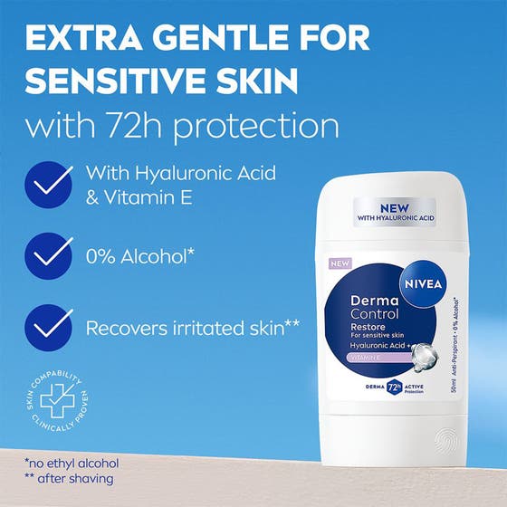 Antiperspirant Deo Stick Derma Control Restore Sensitive