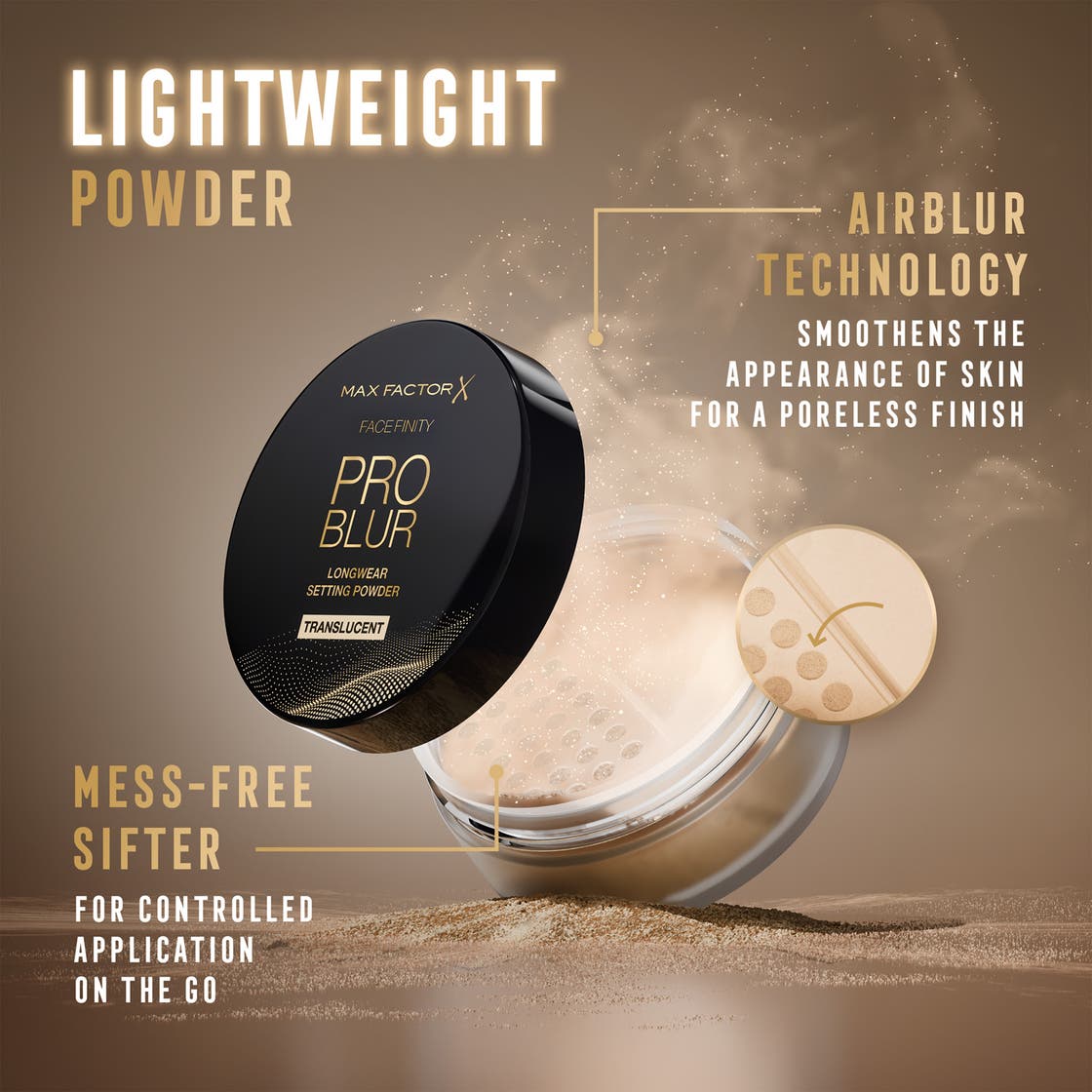 Max Factor Facefinity Powder Max Factor Facefinity Pro Blur Loose Powder 3 Translucent | Eleven.se