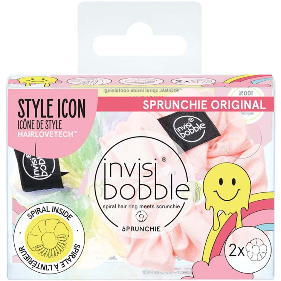 Sprunchie Duo Retro Dreamin' Hue-Man Love,  Invisibobble Hårsnoddar