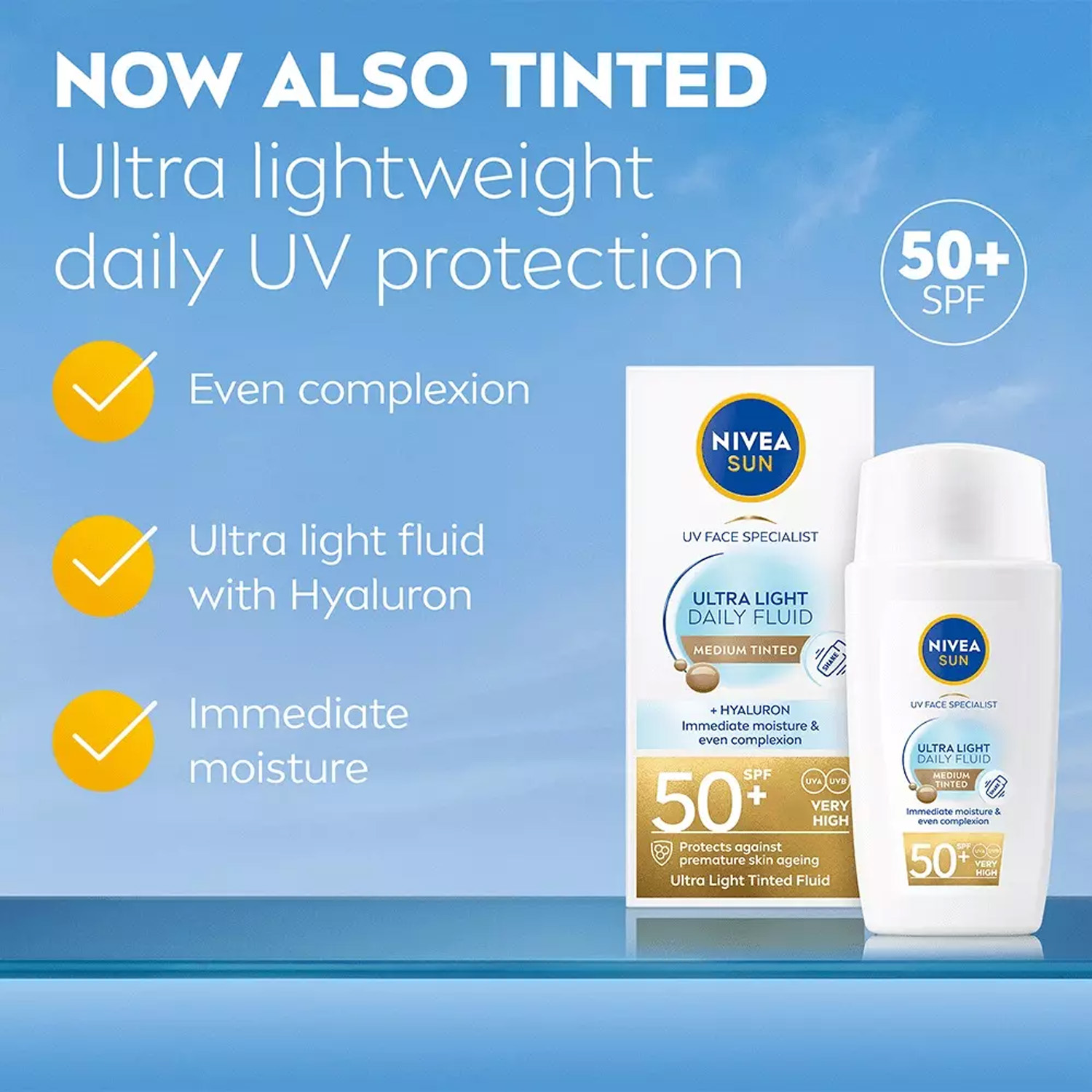UV Face Ultra Fluid Medium Tinted SPF50+