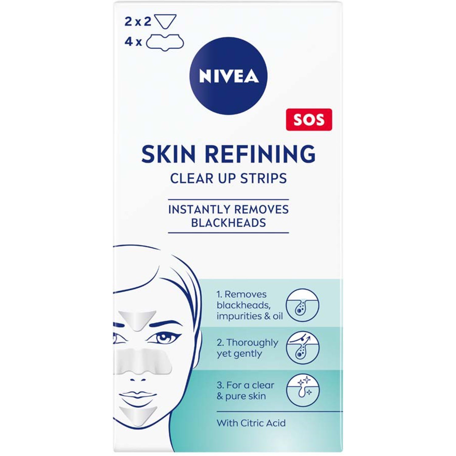 NIVEA Daily Essentials All Skin Types Refining Clear-Up Strips 6st - 6 pcs