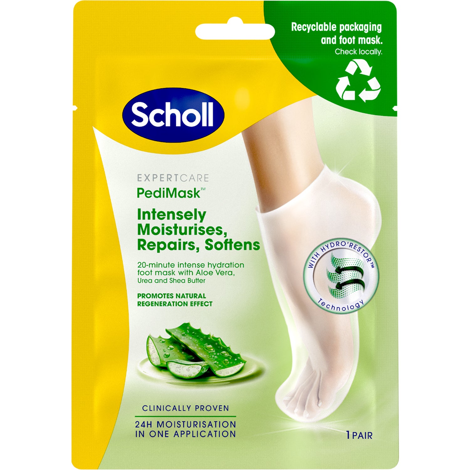 ExpertCare PediMask™ withTriple Oil, 2 pcs Scholl Händer & Fötter