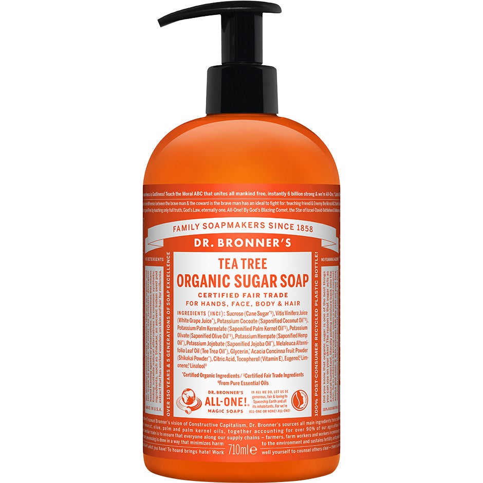 Dr-Bronner's Organic Hand Body Shikakai Soap Tea Tree