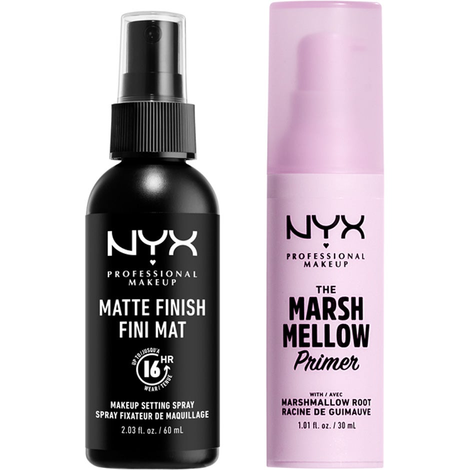 NYX Professional Makeup Prep & Set Prep & Set DUO - Marshmellow Primer + Setting Spray Matte Finish