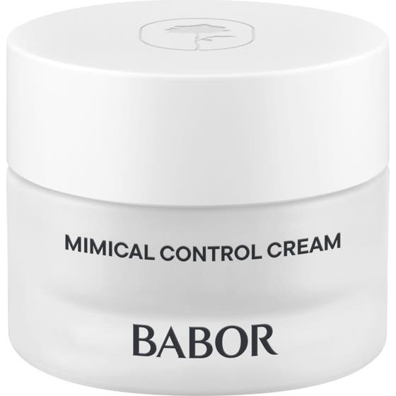 Babor Mimical Control Cream utslätande ansiktskräm i frostad glasburk med vitt lock som ger slätare hy.