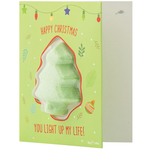BubbleT Christmas Tree Fizzer Card